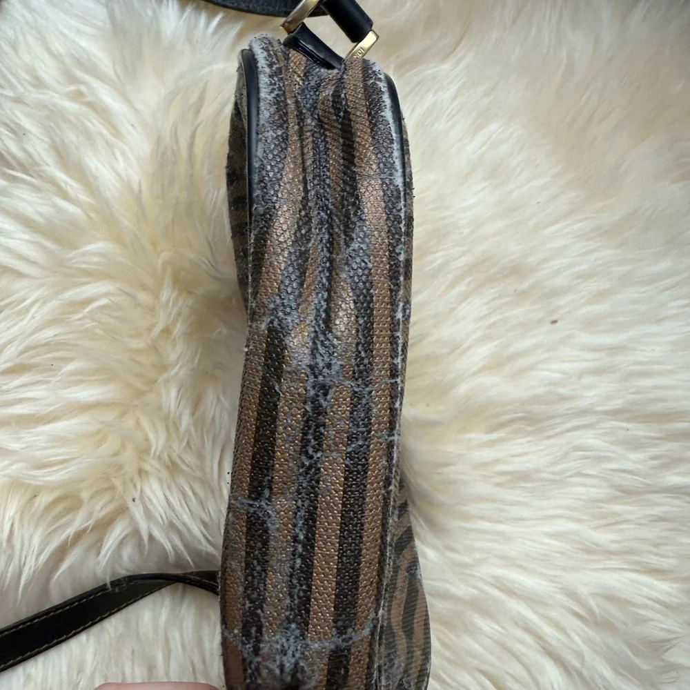 Fendi Vintage Pequin Crossbody Coated Canvas Small 7x6x1,5 - Picture 4 of 11